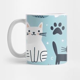 Abstract Cat Pattern 2 Mug